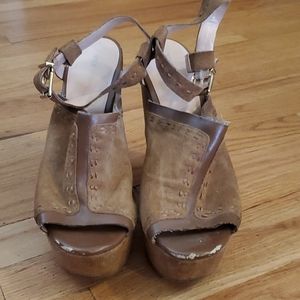 Suede wedges